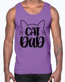 Cat Dad Style 81#- cats- Cotton Tank