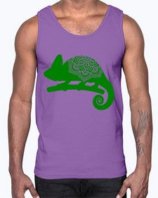 ChameleonMandala 326#- mandala- Cotton Tank