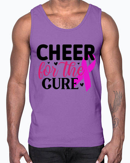 Cheer for the Cure 28#- breast cancer- Cotton Tank