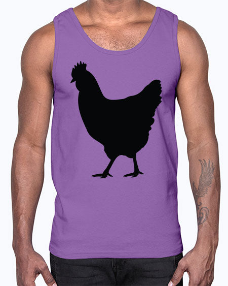 Chicken Silhouette 3#- chicken- Cotton Tank