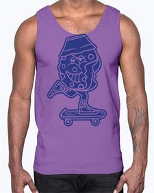 Cookies skating 75#- cartoon food- Cotton Tank
