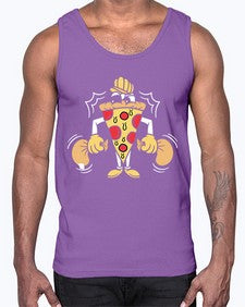 Criminal pizza 77#- cartoon food- Cotton Tank