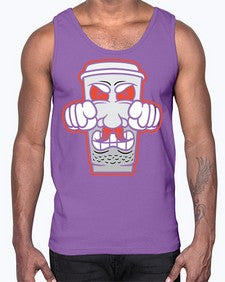 Cup power 78#- cartoon food- Cotton Tank