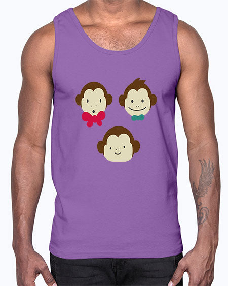 Cute_little_monkeys_5425- monkey- Cotton Tank