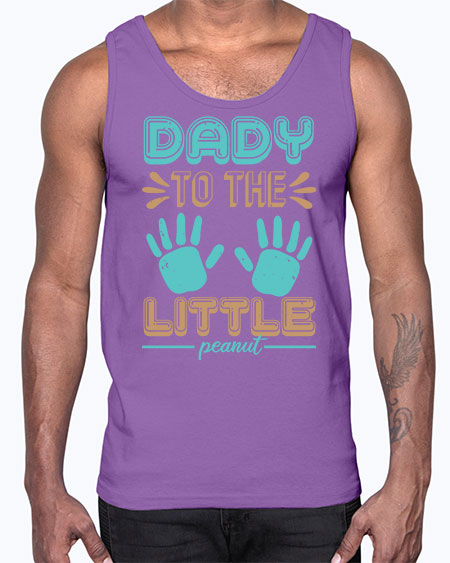 Dady to the little peanut Style 71#- baby shower- Cotton Tank