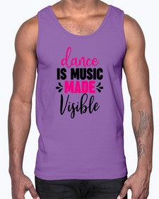 Dance is music made visible 100#- ballet- Cotton Tank