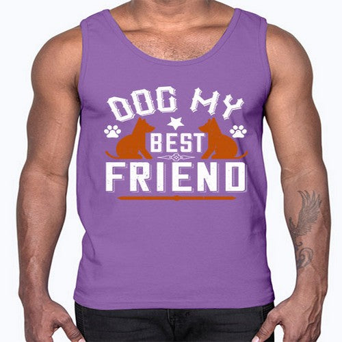 Dog My Best Friend Style 219#- dogs- Cotton Tank