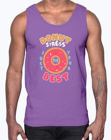 Donut stress 3#- cartoon food- Cotton Tank