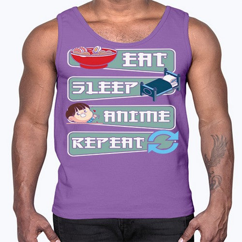 Eat Sleep Anime Repeat Anime Manga 227#- anime- Cotton Tank