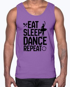 Eat sleep dance repeat 121#- ballet- Cotton Tank