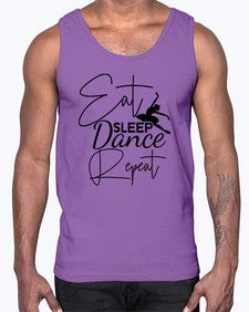 Eat sleep dance repeat 122#- ballet- Cotton Tank