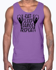 Eat sleep dance repeat 123#- ballet- Cotton Tank