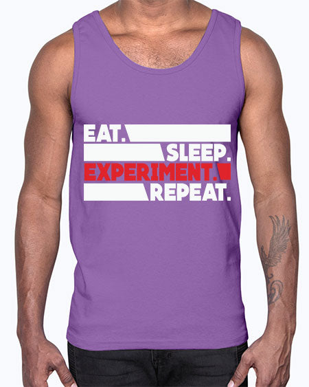 EatSleepExperimentRepeatScientistSkinite Scientist Skinite 274#- general science- Cotton Tank