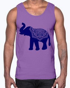 ElephantMandala 414#- mandala- Cotton Tank