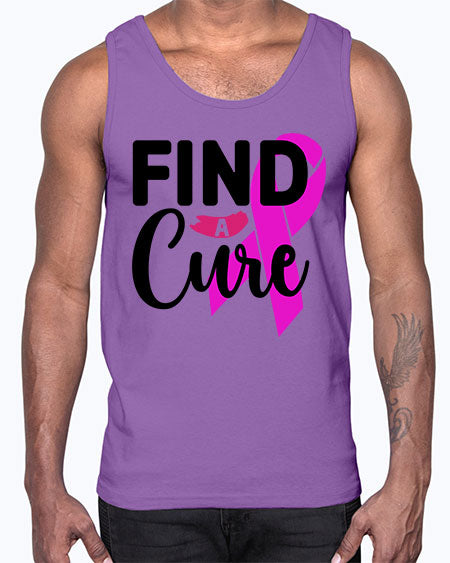 Find a Cure 26#- breast cancer- Cotton Tank