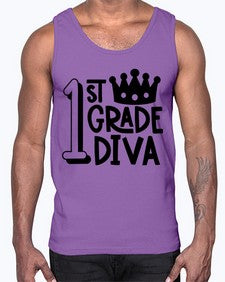 First Grade Diva 127#- first grade- Cotton Tank