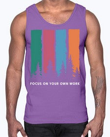 Focus on Your Own Work 14#- internet- Cotton Tank