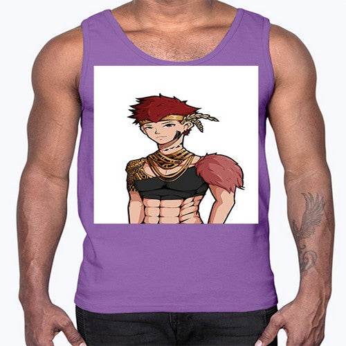 Forest tribal boy 67#- anime- Cotton Tank