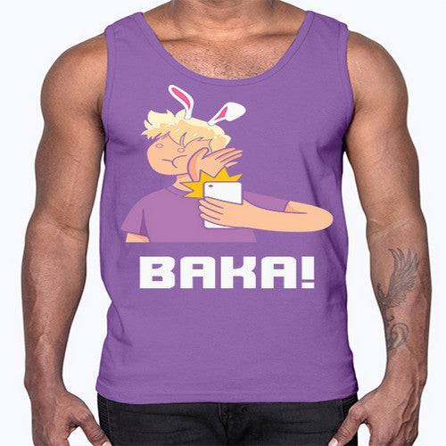 Funny Anime Baka Rabbit Slap Anime 228#- anime- Cotton Tank