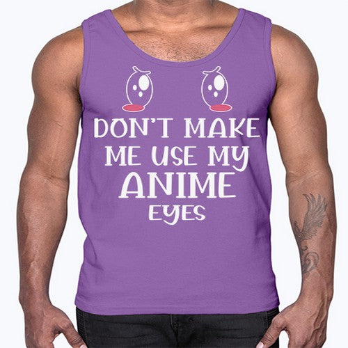 Funny Cute Anime Kawaii Eyes 230#- anime- Cotton Tank