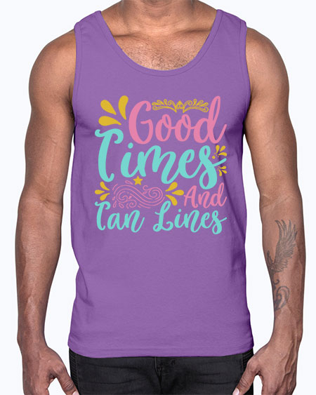 GOOD TIMES AND TAN LINES Style 65#- summer- Cotton Tank
