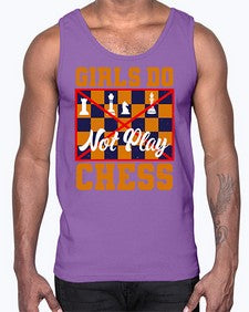 Girls do not play chess 101#- chess- Cotton Tank