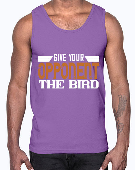 Give your opponent the bird 2268#- badminton- Cotton Tank
