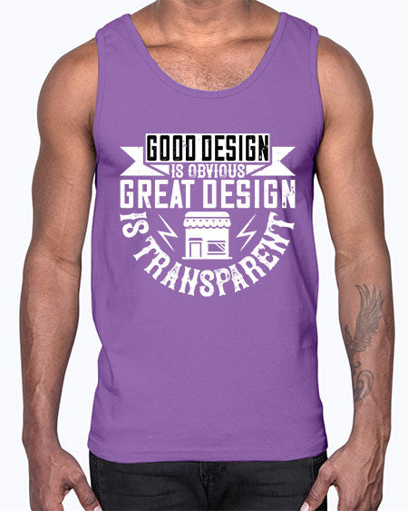 Good design is obvious Great design is transparent Style 170#- architect- Cotton Tank