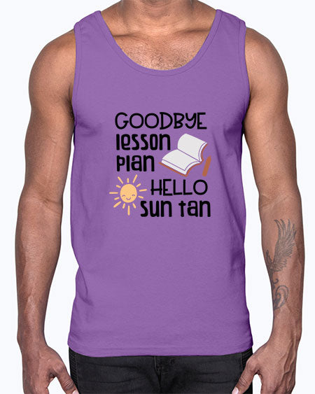 Goodbye lesson plan hello summer tan 101#- summer- Cotton Tank