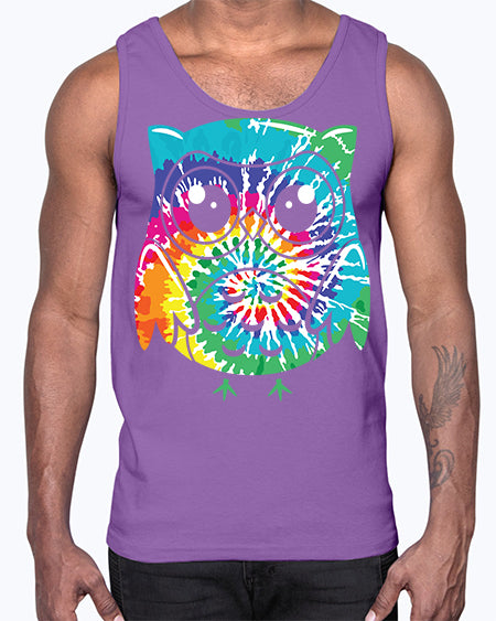 Graphic Owl Tiedye A TurtleRabbit 8#- owl- Cotton Tank