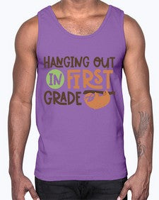 Hanging Out in First 233#- first grade- Cotton Tank