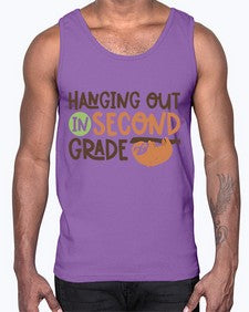 Hanging Out in Second 235#- second grade- Cotton Tank