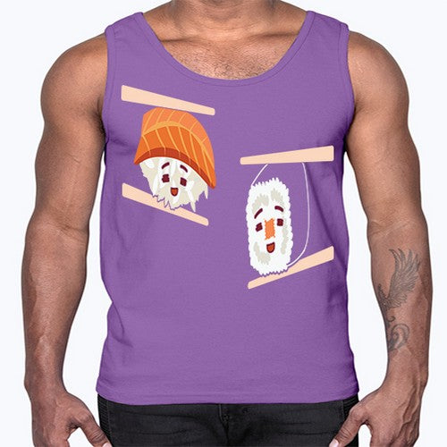 Happy Sushi Anime Kawaii Set Anime 232#- anime- Cotton Tank