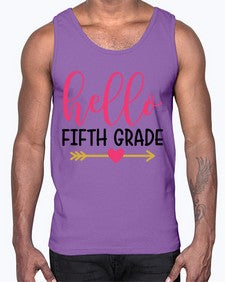 Hello Fifth Grade 268#- fifth grade- Cotton Tank