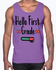 Hello First Grade 273#- first grade- Cotton Tank