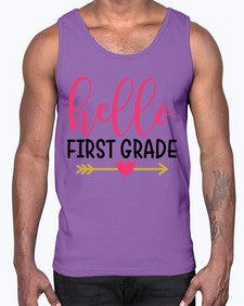 Hello First Grade 282#- first grade- Cotton Tank