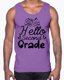 Hello Second Grade 322#- second grade- Cotton Tank