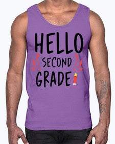 Hello Second Grade 327#- second grade- Cotton Tank