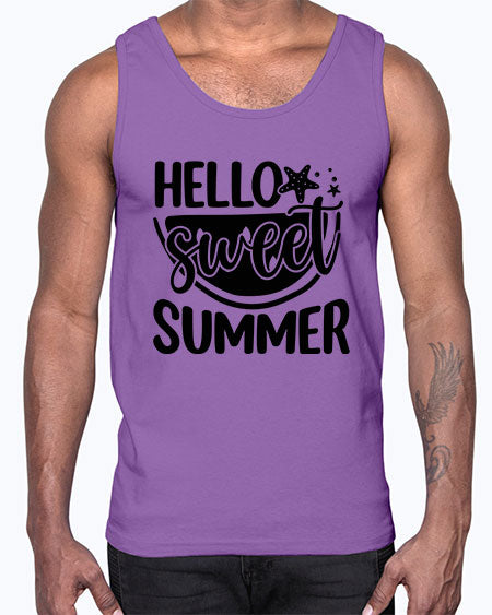 Hello sweet summer 01#- summer- Cotton Tank
