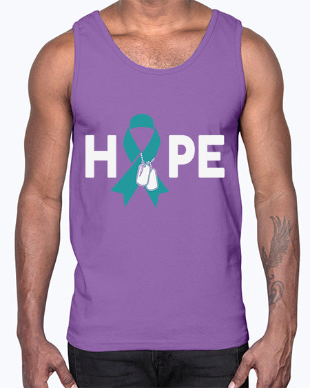 Hope PTSD Awareness Dog tag 21#- PTSD- Cotton Tank
