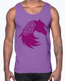 HorseFaceMandala 535#- mandala- Cotton Tank