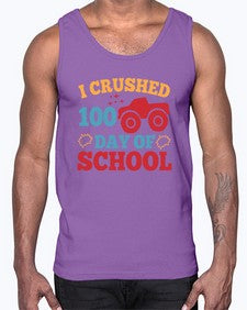 I CRUSHED one hundred day of school 360#- one hundred days- Cotton Tank