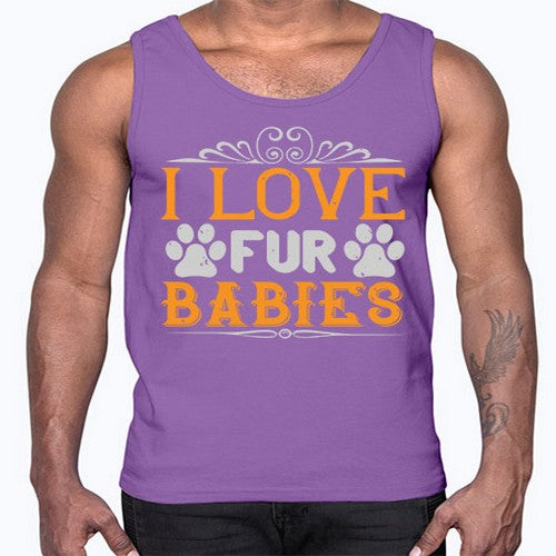 I Love Fur Babies Style 192#- dogs- Cotton Tank
