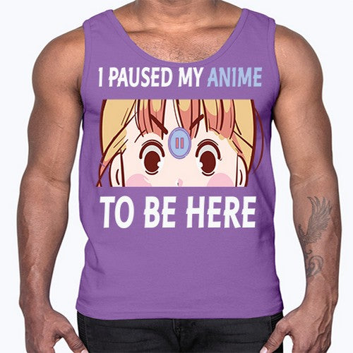 I Paused My Anime To Anime 244#- anime- Cotton Tank