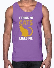 I Think My Cats- cats- Cotton Tank