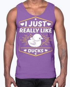 I just really like ducks Style 43#- ducks- Cotton Tank