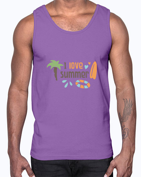 I love summer 91#- summer- Cotton Tank
