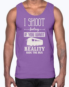 I shoot fantasy If you want reality ride the bus 2#- bus- Cotton Tank