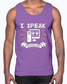 I speak technology 37#- computer- Cotton Tank