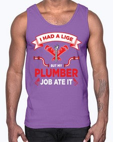 IHadaLifebutTshirt931#- plumber- Cotton Tank